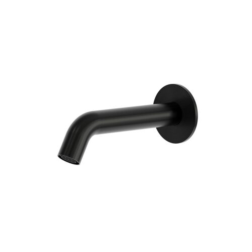 Matte Black Stainless Steel Wall-Mounted Sink Spout Durable and Sleek Design