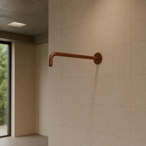 Durable Rose Gold PVD Wall-Mounted Shower Arm in High-Strength Stainless Steel