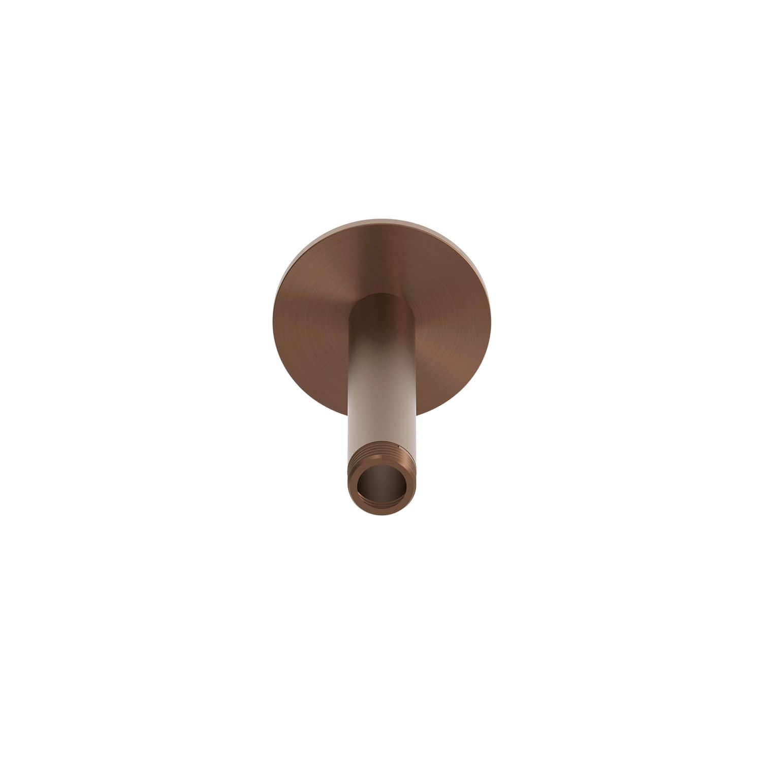 Short Ceiling Shower Arm in Satin Stainless Steel with Rose Gold Finish - Image 2