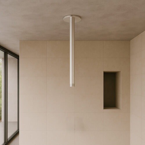 Satin Stainless Steel Ceiling Shower Arm 24cm Height Corrosion Resistant
