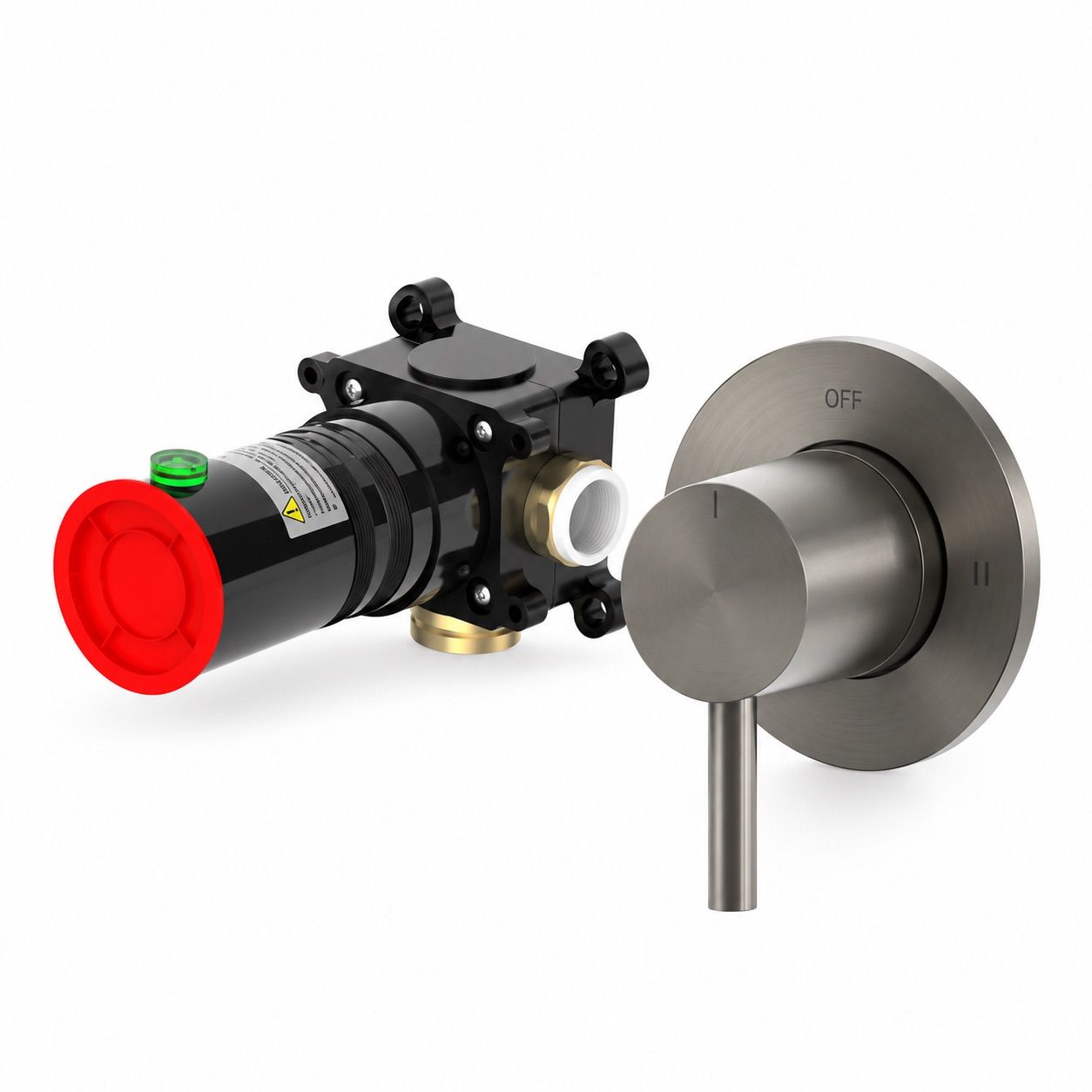 Black 316L Stainless Steel Wall-Mounted Diverter Control