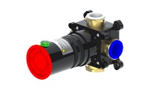 Black Plastic Wall-Mounted Thermostatic Mixer Body