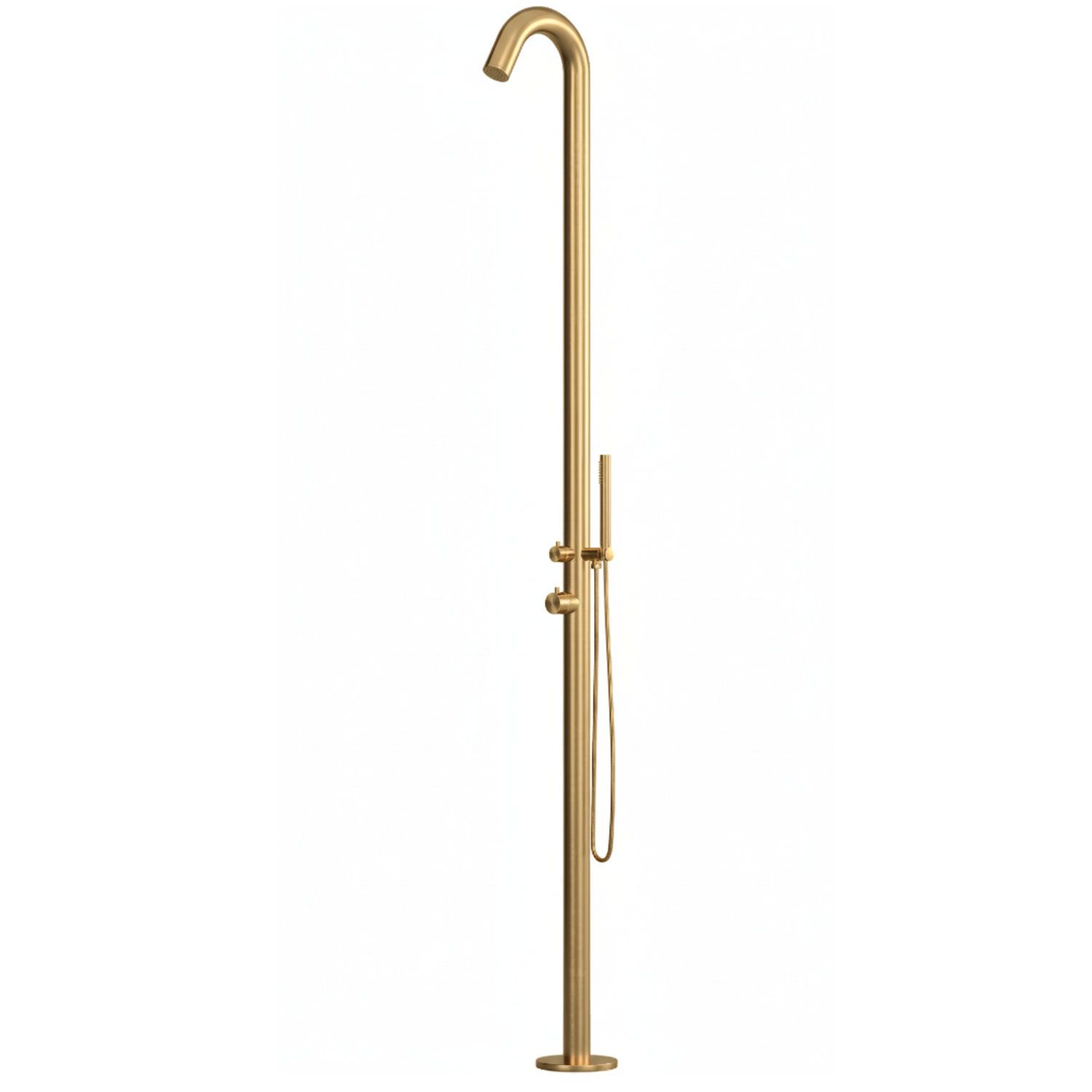 Satin Gold 316L Stainless Steel Indoor-Outdoor Shower with Mixer e Handset - Image 2