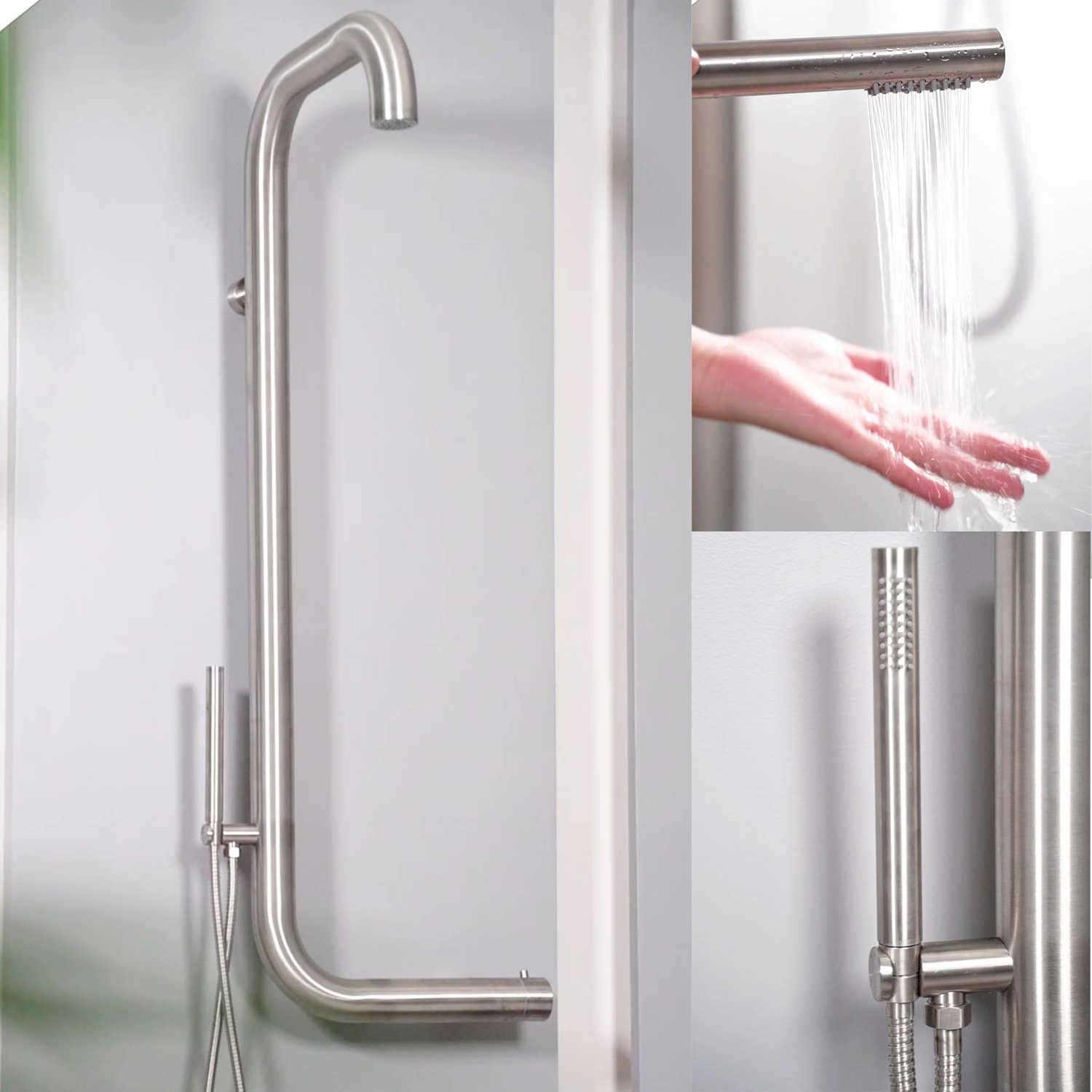 Sined Arborea 316l Steel Outdoor Wall Shower - Image 7