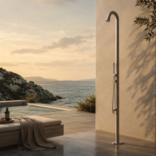 Outdoor Hot and Cold Shower Inox 316L Stainless Steel