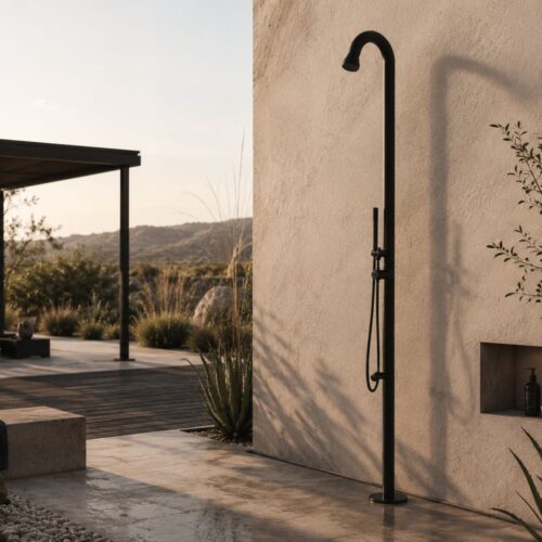 Sined Bosa Outdoor Shower In 316l Stainless Steel With Hand Shower