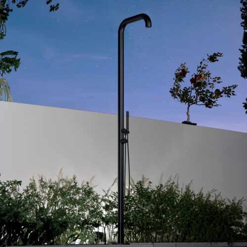 Black 316l Stainless Steel Pool Shower Sined Black Key Shower