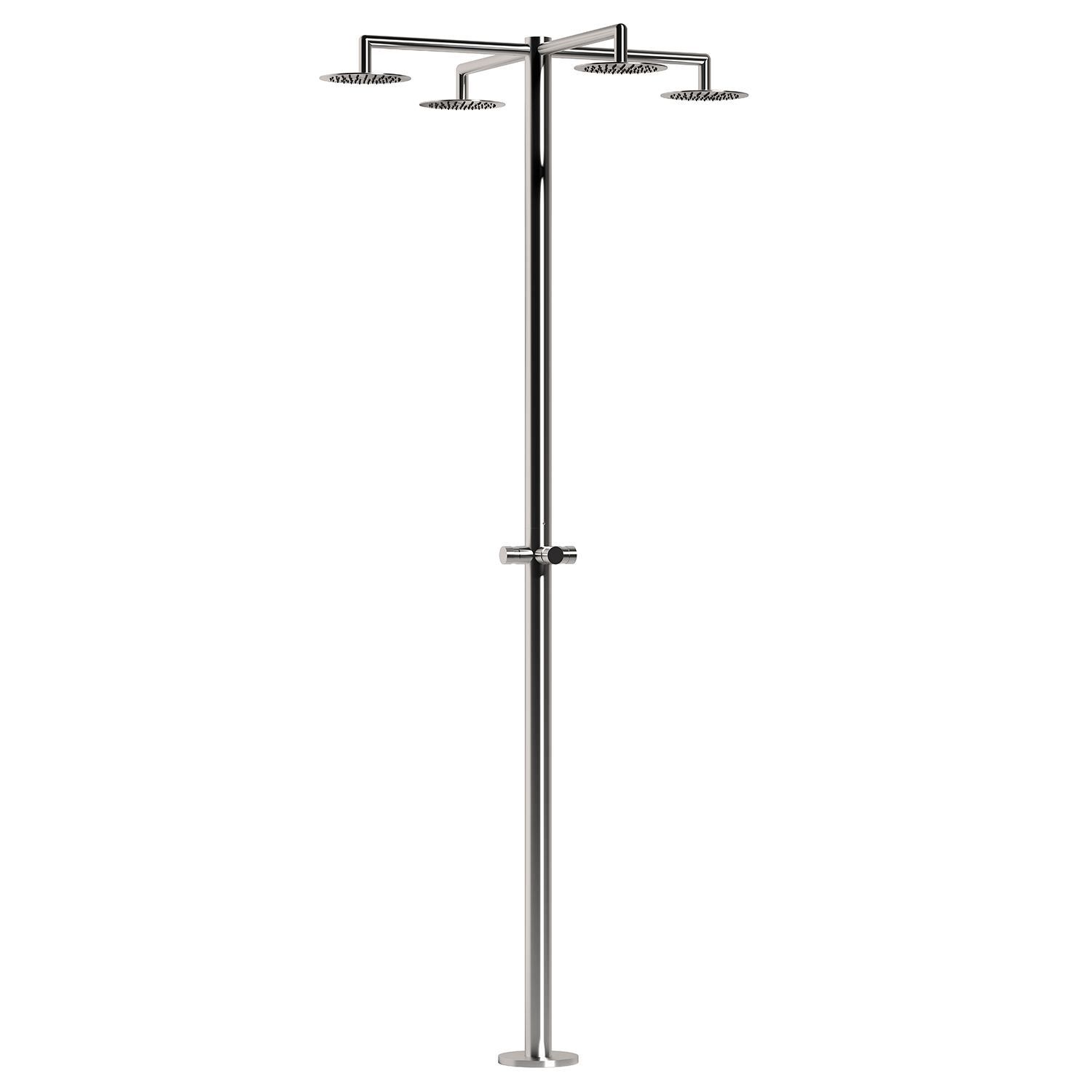 Outdoor Cold Water Shower 4 Heads Sined Shower Inox Hydra 4t - Image 2