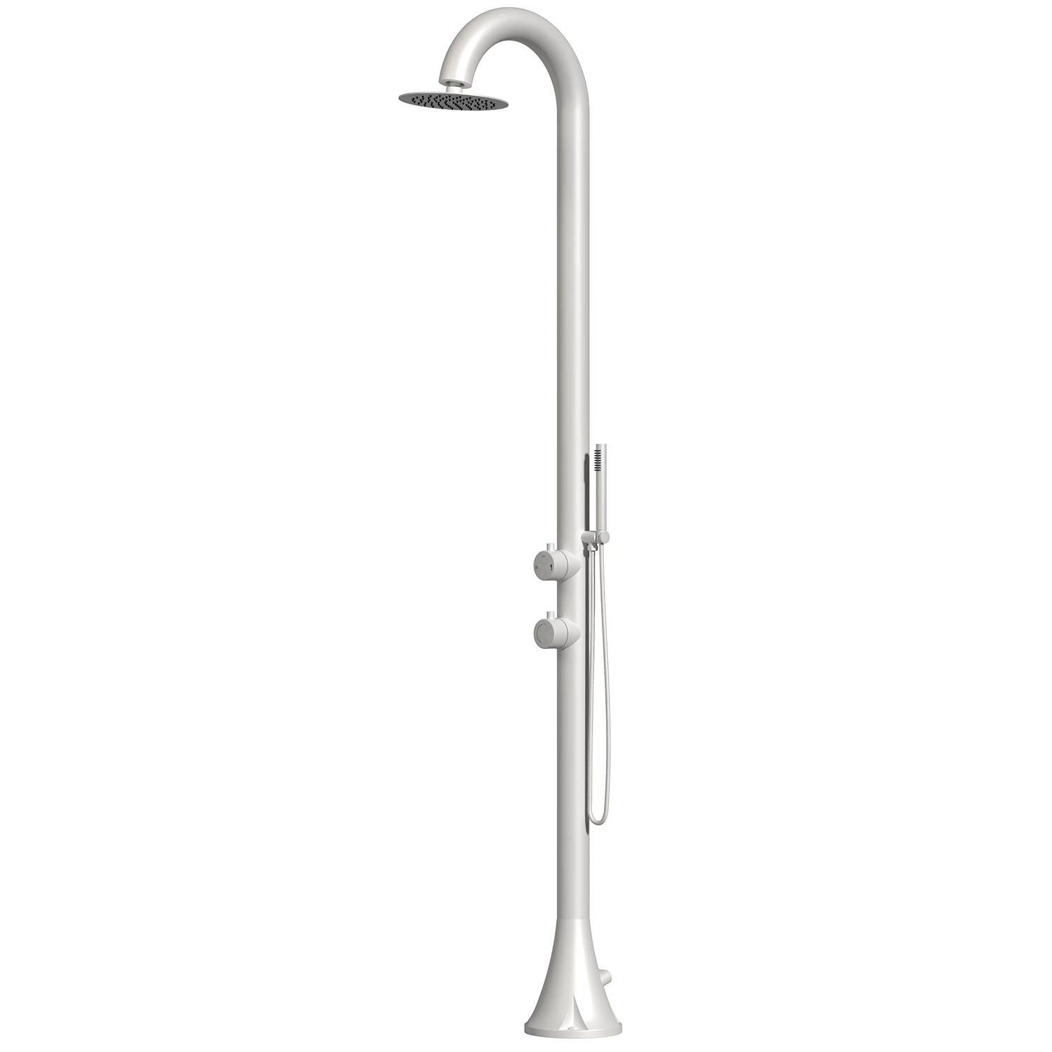 White Stainless Steel Shower With Hand Shower SINED Luna D White - Image 2