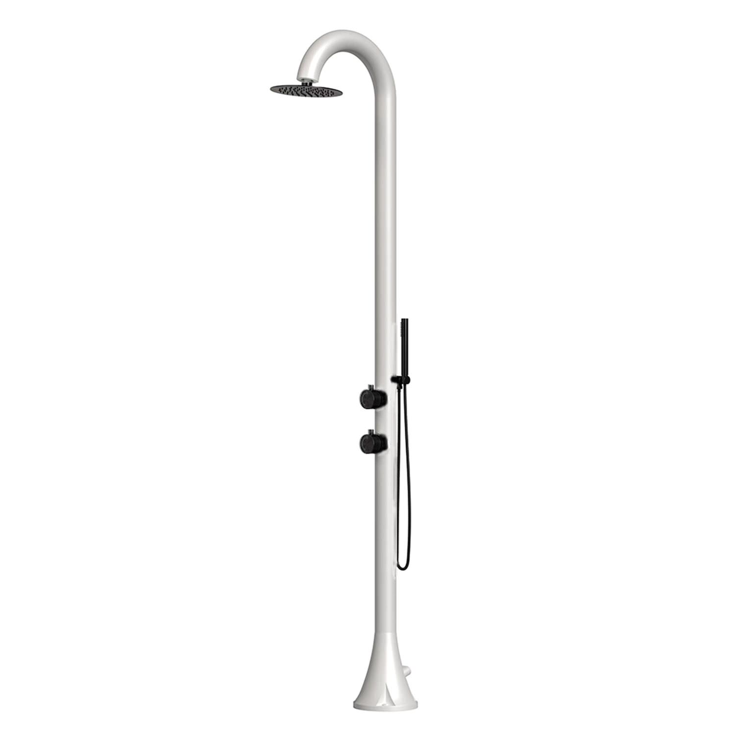White and Black 316L Stainless Steel Nautical Shower with Mobile Handheld Head - Image 2