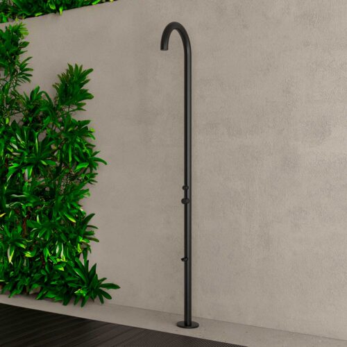 Hot And Cold Water Outdoor Shower Sined Shower Quartu Olbia Black