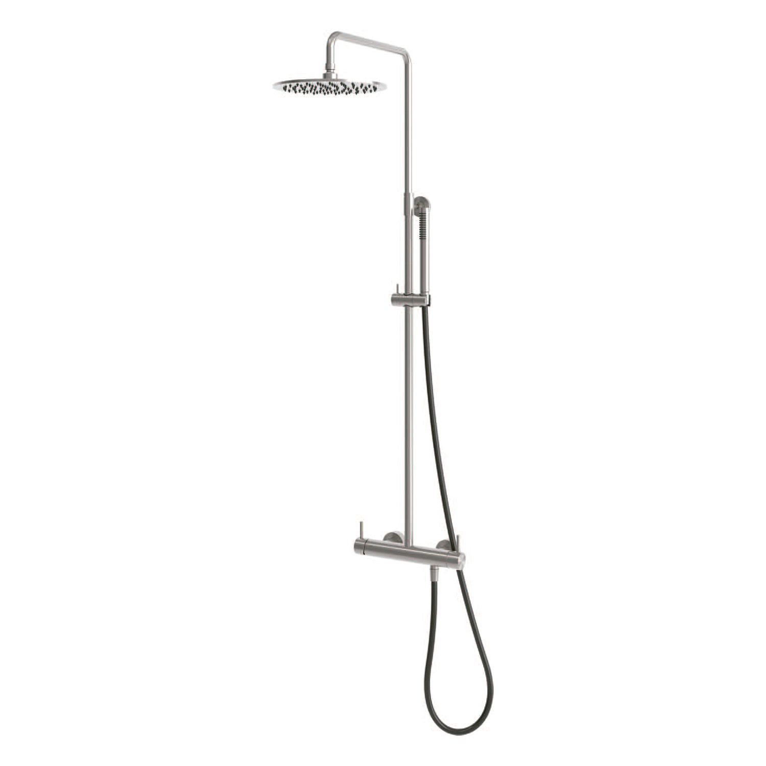 Satin Finish 316L Stainless Steel Wall-Mounted Shower with Hot e Cold Water - Image 2