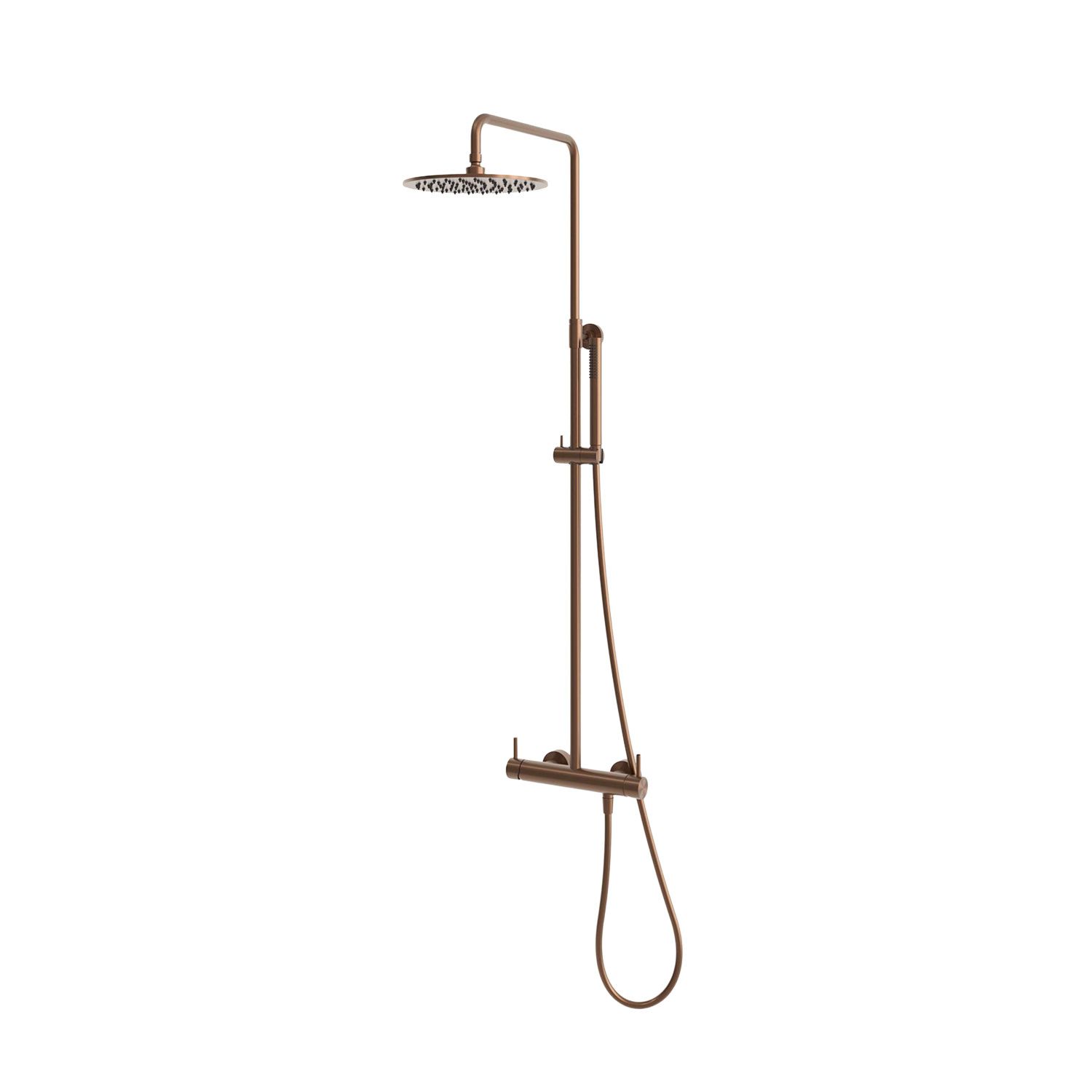 Wall-Mounted Shower in 316L Stainless Steel Rose Gold Finish Dual Mixer - Image 2