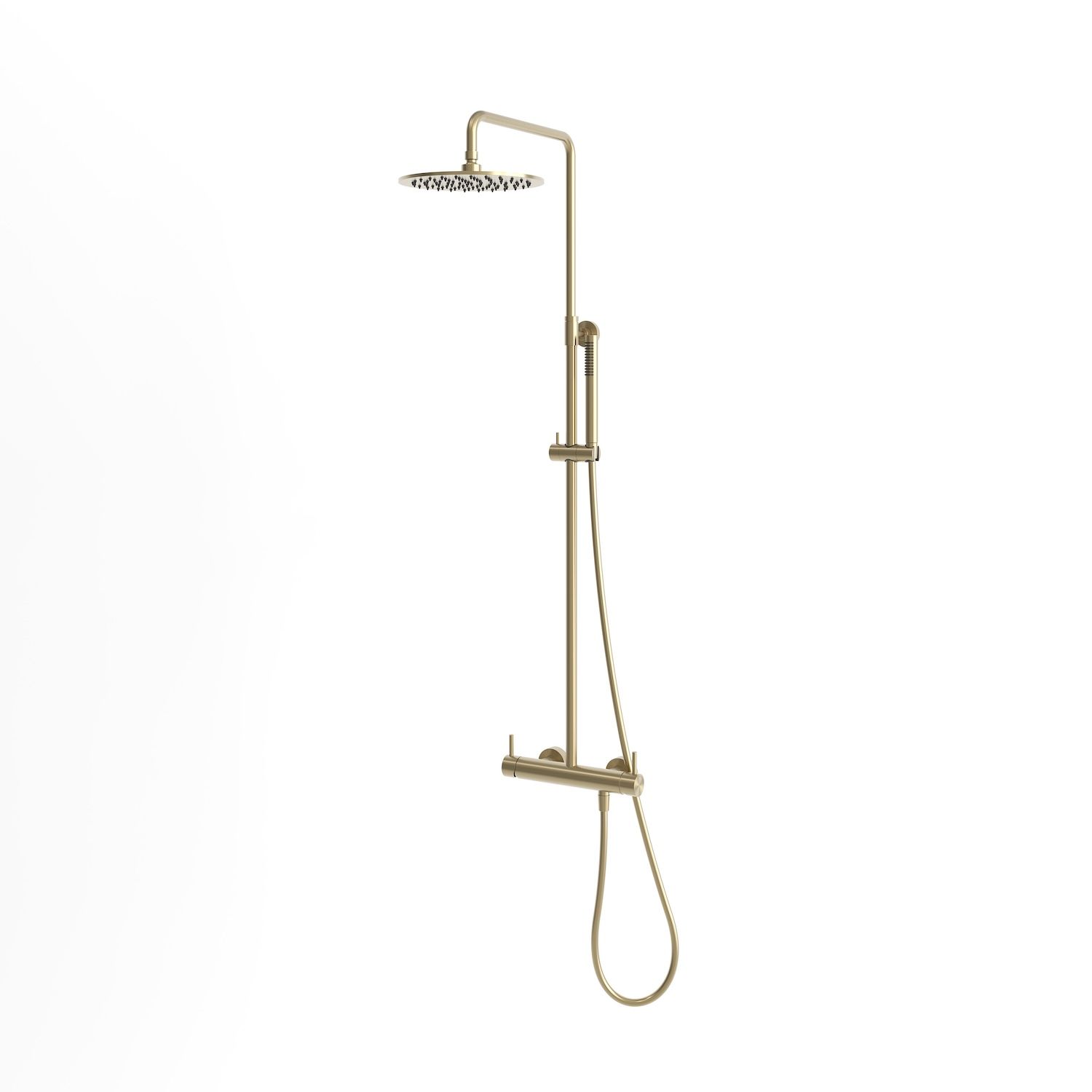 Gold 316L Stainless Steel Wall Shower Hot-Cold Dual Mixer Hand Shower - Image 2