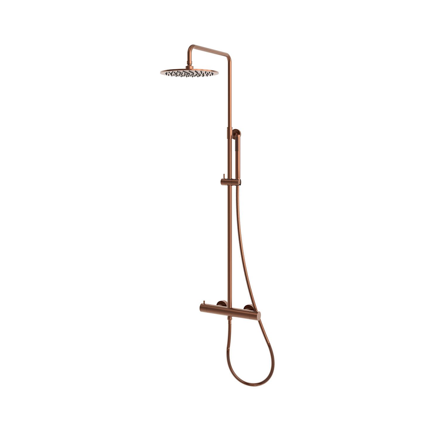 Thermostatic Shower in Rose Gold 316L Stainless Steel Wall-Mounted 25cm Head - Image 2