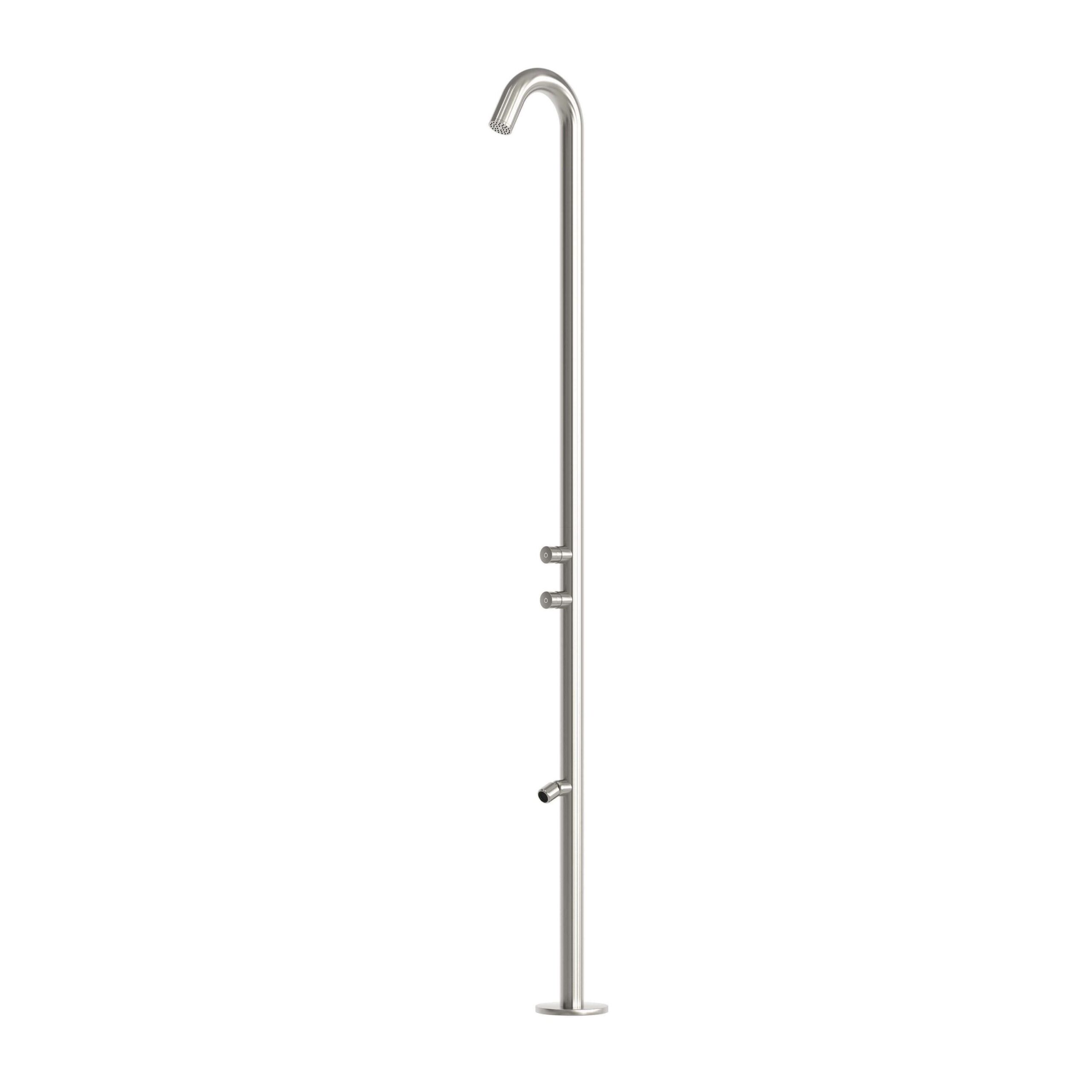 Outdoor Cold Water Shower 316L Stainless Steel Inox Finish - Image 2