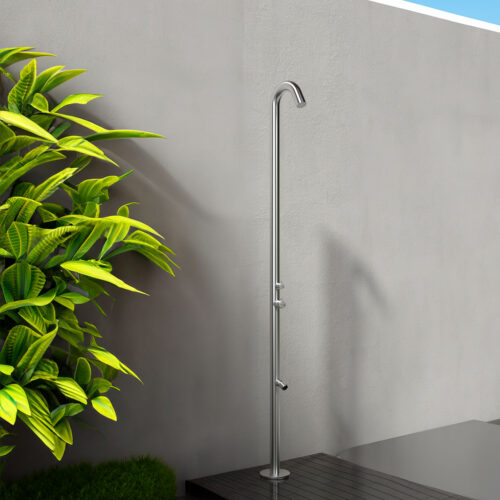 Hot And Cold Water Outdoor Shower Inox 316l Sined Shower Quartu Inox