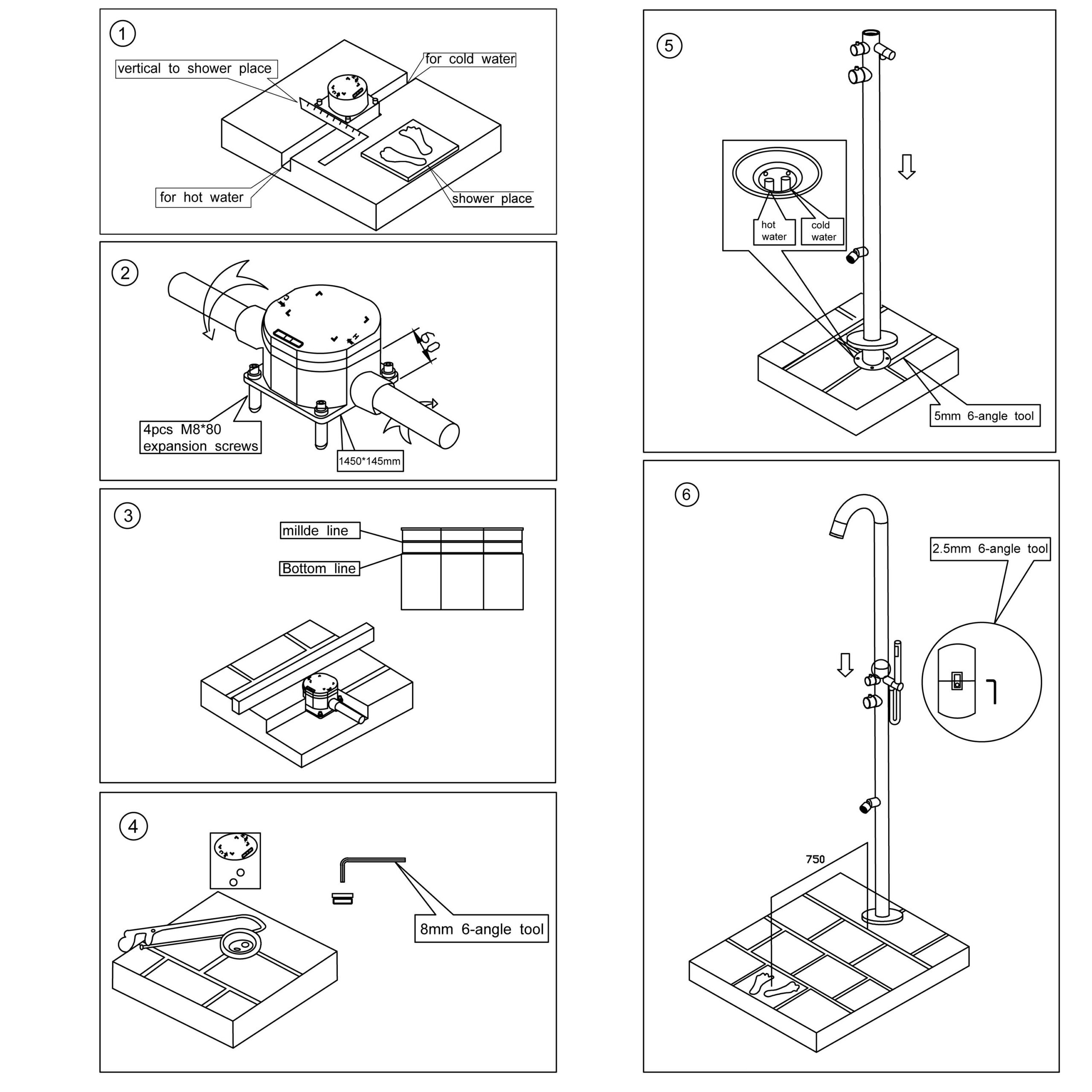 Outdoor Hot And Cold Water Shower Sined Shower Quartu Oro - Image 9