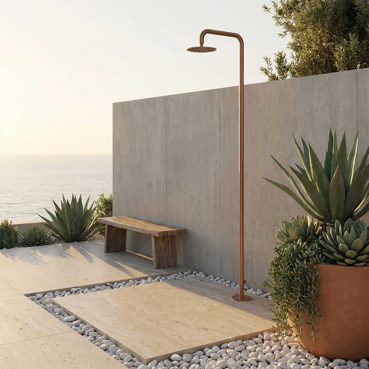 Outdoor stainless steel coin-operated showers