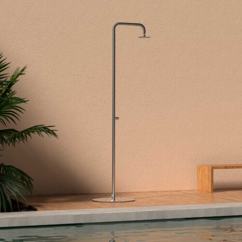 Sined Simius Stainless Steel Shower Cold Water Only h 230 Cm Inox