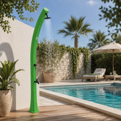 Sined solar shower 25L 226cm PEHD brass antiscale foot tap bag