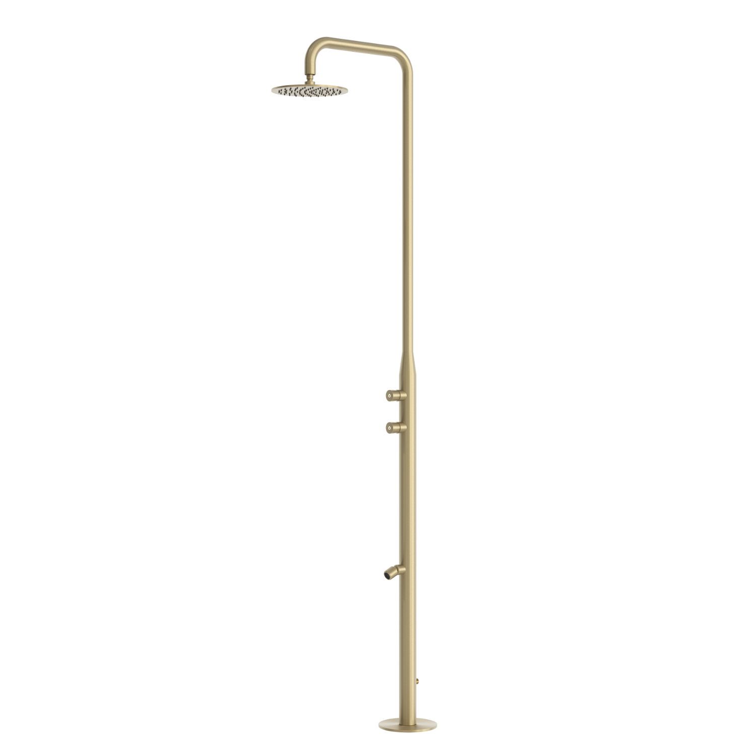 Outdoor Shower in Gold AISI 316L Stainless Steel with 25cm Head and Dual Timer - Image 2