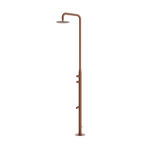 Outdoor Rose Gold 316L Stainless Steel Shower with 25cm Head and Dual Timer
