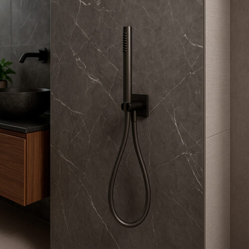 PVD Finish Gunmetal Steel 316L Hand Shower with Universal Connector Wear-Resistant