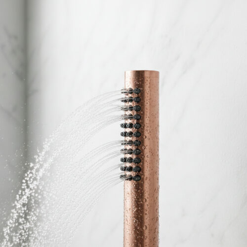 Rose Gold Hand Shower with PVD Finish Universal Fit Durable Stainless Steel