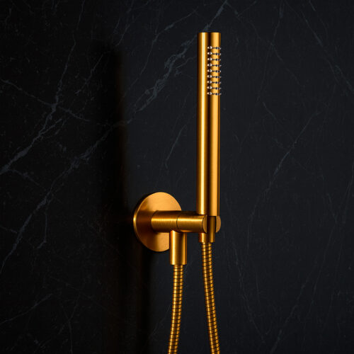 Gold 316L Stainless Steel Shower Head with PVD Finish and Universal Fit