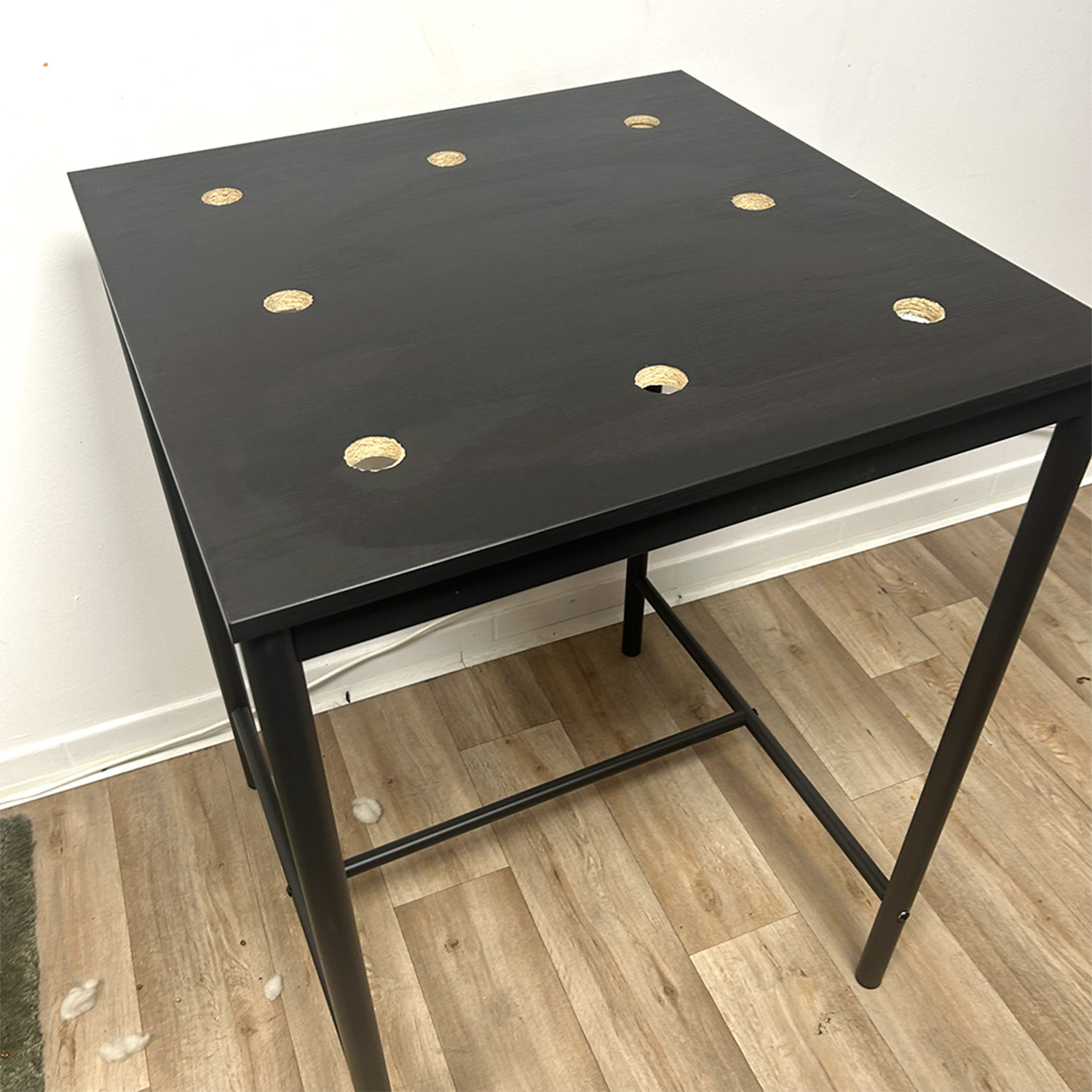 Square Display Table Black 316L Stainless Steel No Taps - Image 4