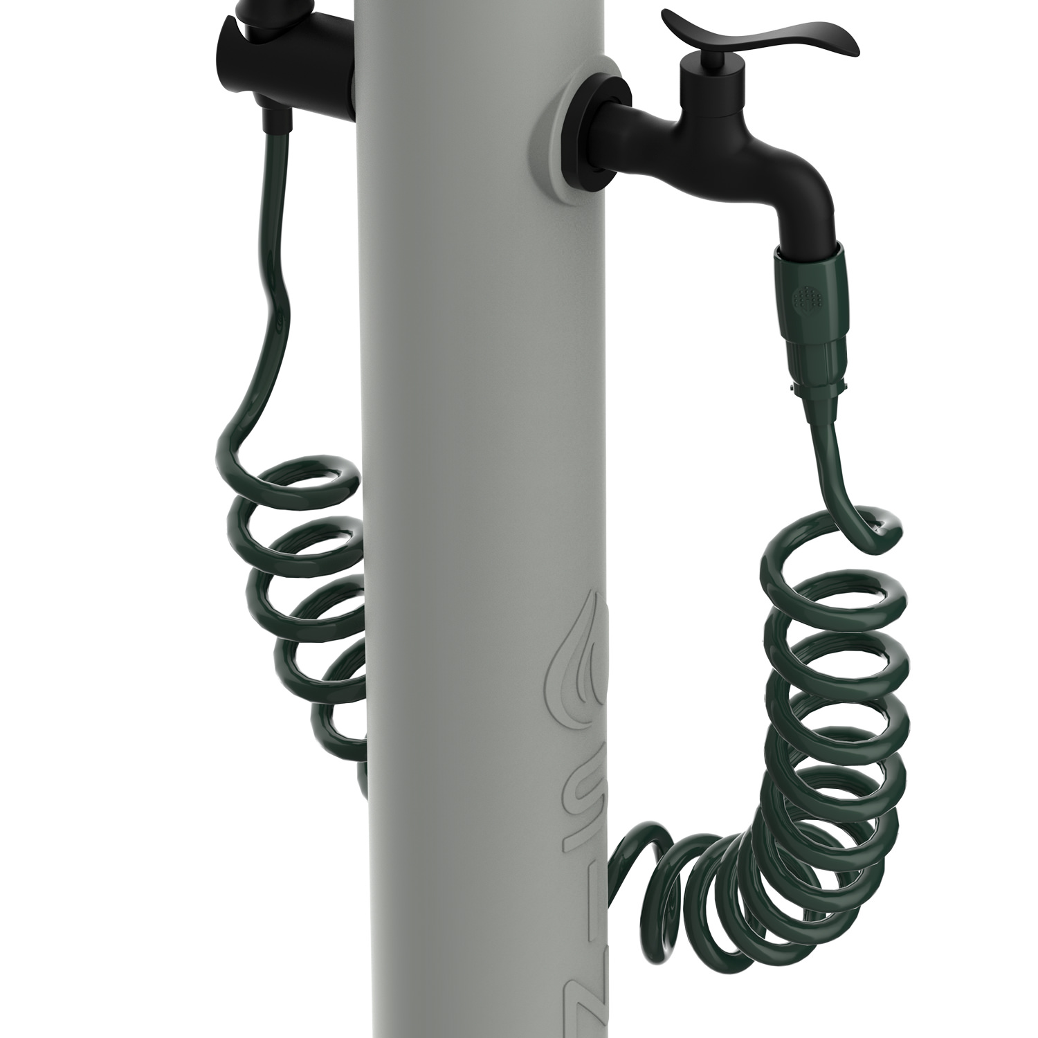 Taupe HDPE Garden Fountain Side Inlet 75 m Hose 8-Pattern Spray Gun - Image 3