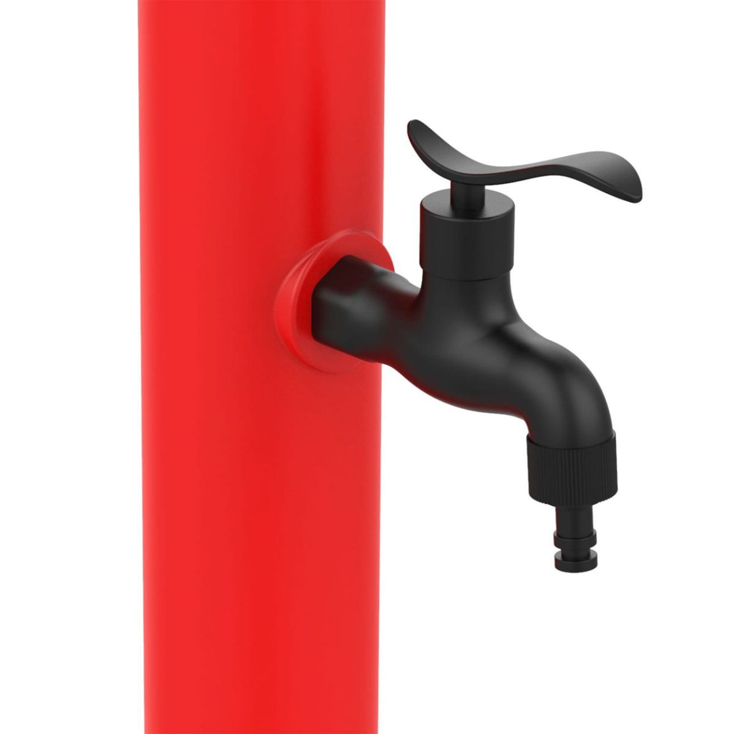 Red HD Polyethylene Garden Fountain with Side Connector for Garden Hose - Image 3