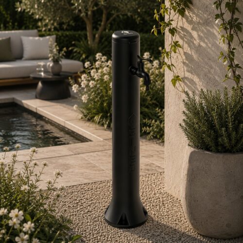 Black HD Polyethylene Garden Fountain UV Limescale e Salt Resistant