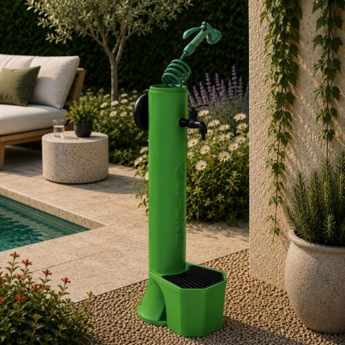 Green HD Polyethylene Garden Fountain Dual Connection 75 m Irrigation Hose