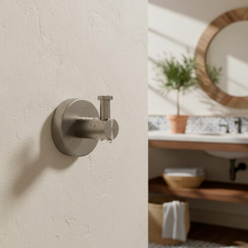 Gun Metal Wall-Mounted Single Towel Hook in Durable PVD Finish