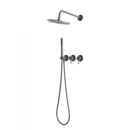 Gunmetal 316L Stainless Steel Wall-Mounted Shower Set 30cm Head Kit