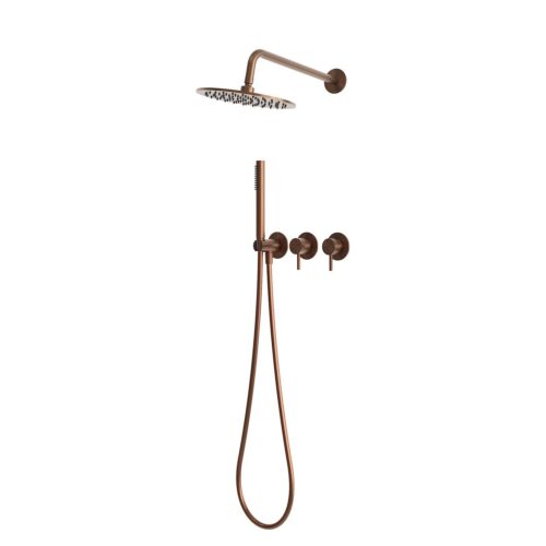Black and Rose Gold 316L Stainless Steel Wall-Mounted Concealed Shower Kit 25