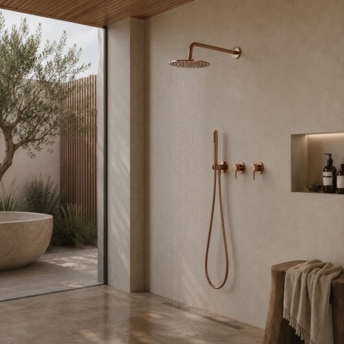 30cm Rose Gold Wall-Mounted Shower Built-In Kit 316L Stainless Steel