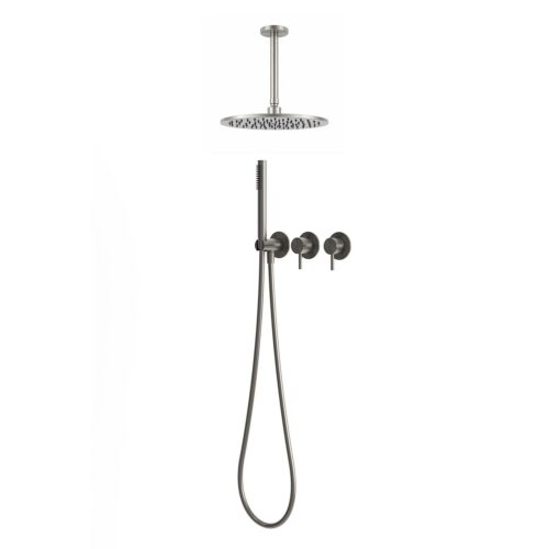 30cm Ceiling Shower Kit Gunmetal Stainless Steel 316L Cold Water
