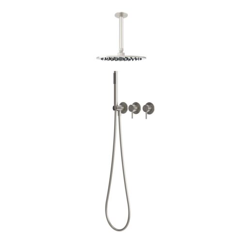 30cm Ceiling Cold-Water Shower Kit Silver 316L Stainless Steel
