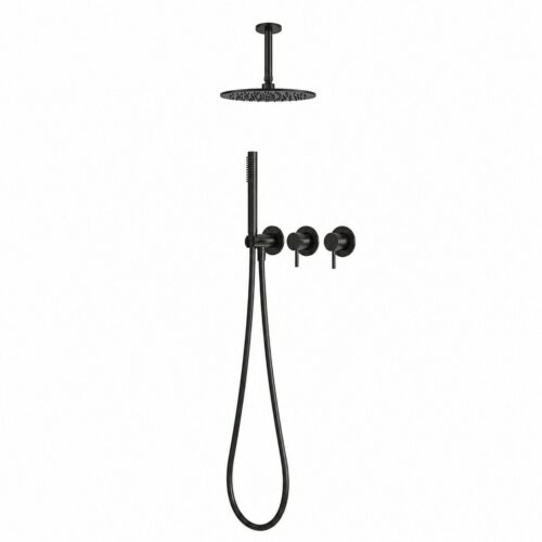 30cm Black 316L Stainless Steel Short Ceiling Shower Kit