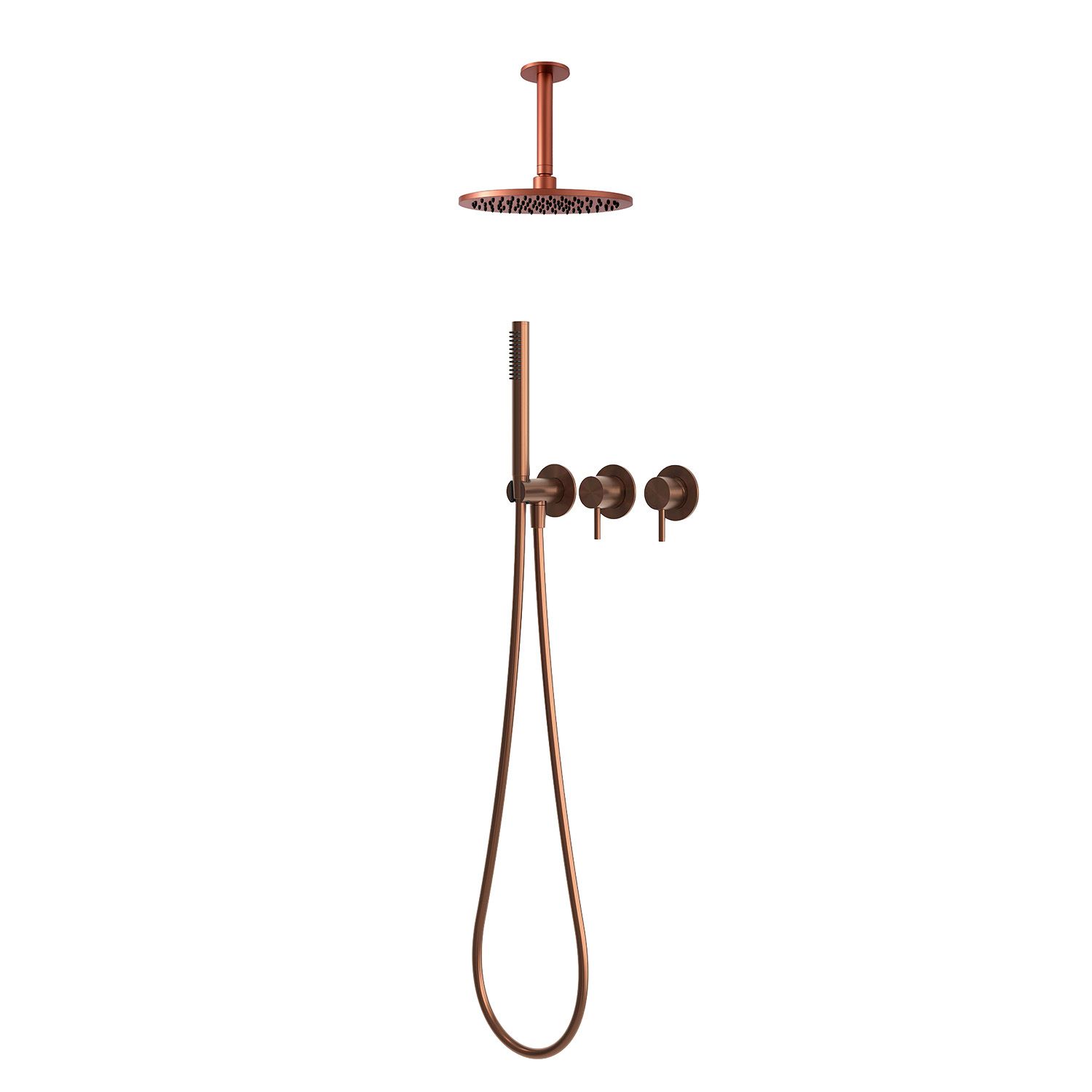 30cm Rose Gold 316L Stainless Steel Ceiling Shower Kit with Mixer e Handset