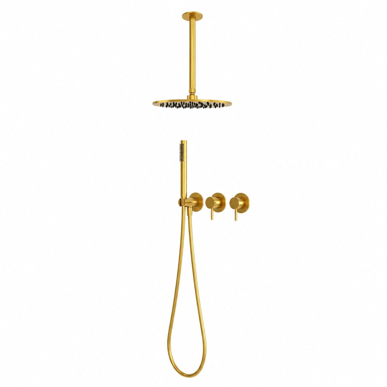 25 cm Gold 316L Stainless Steel Ceiling Shower Kit