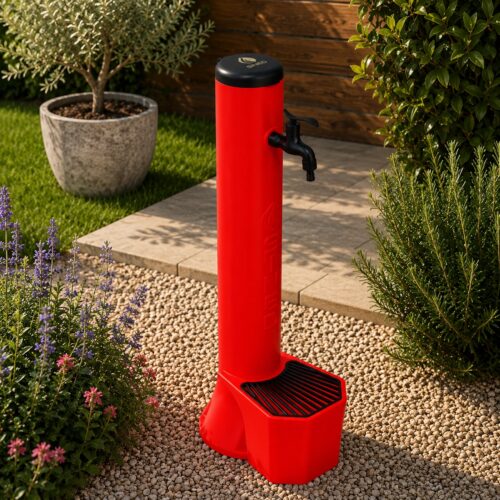 Red Fountain Kit With Sined Bucket Red Triton Fountain Kit Made Of Hd Polyethylene