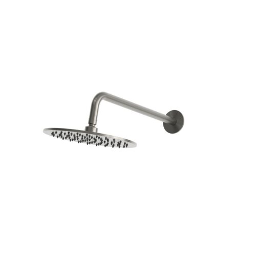 Gunmetal Stainless Steel 316L 30cm Shower Arm and Head Kit Corrosion-Resistant