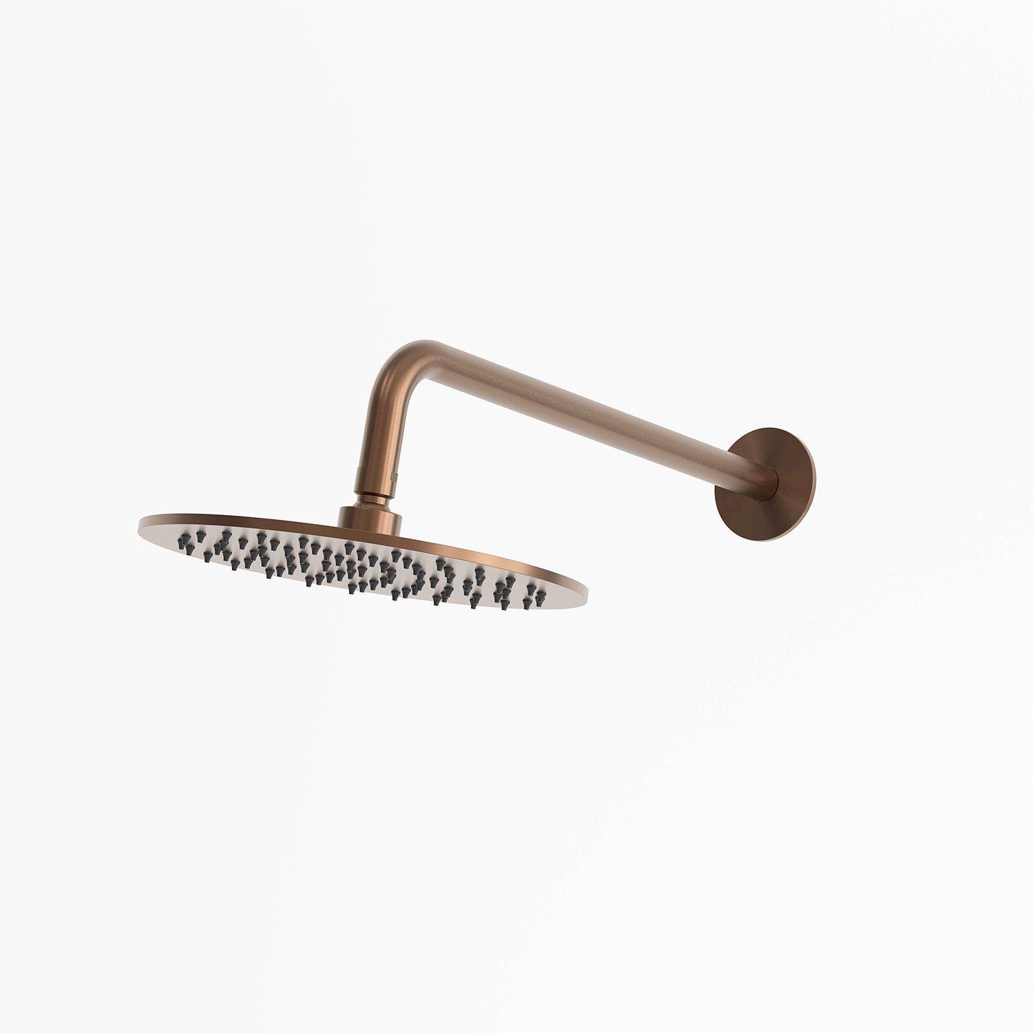 30cm Satin Finish Shower Arm and Head in Rose Gold PVD Corrosion-Resistant - Image 2