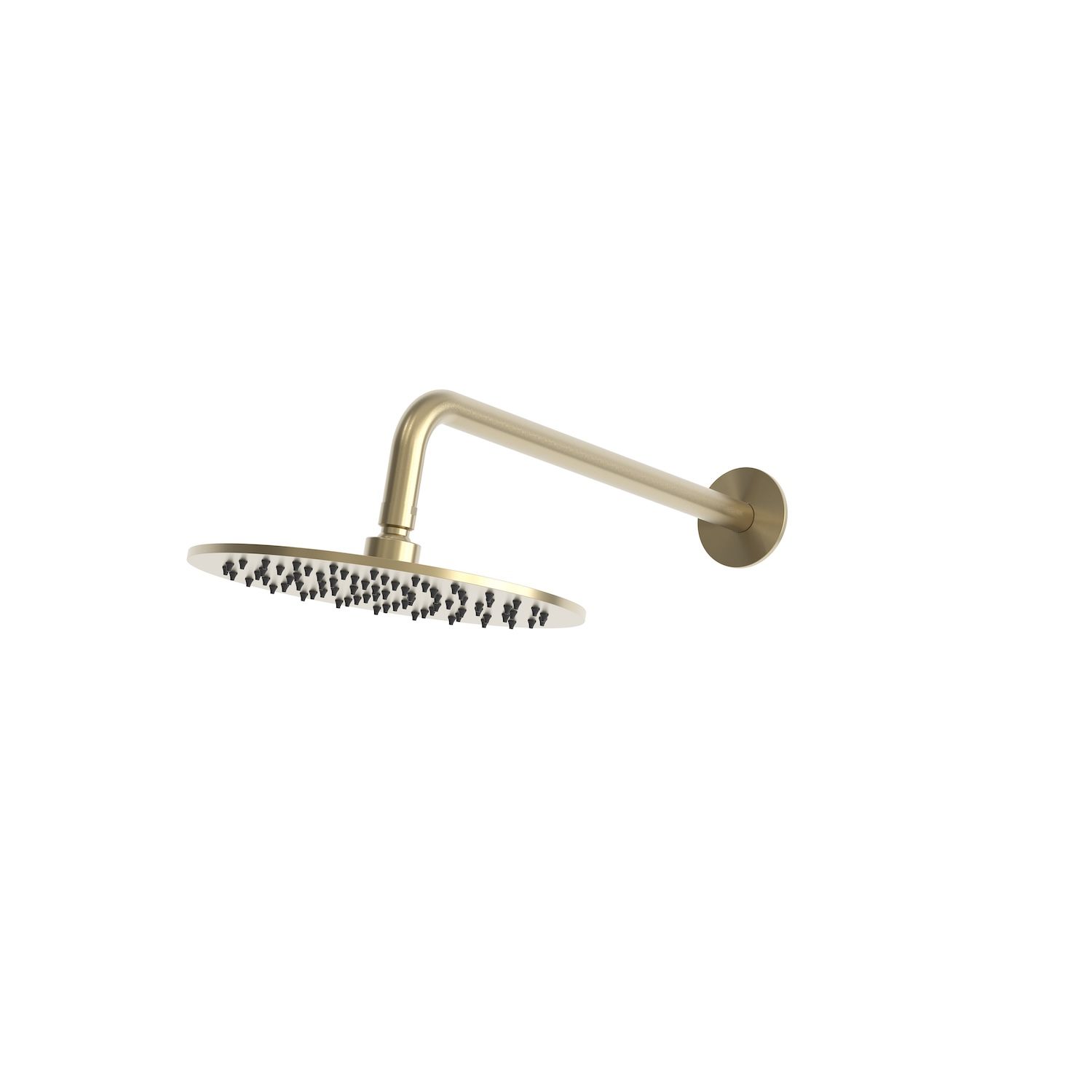 Gold 316L Stainless Steel Wall Shower Arm Kit with 30 cm Shower Head