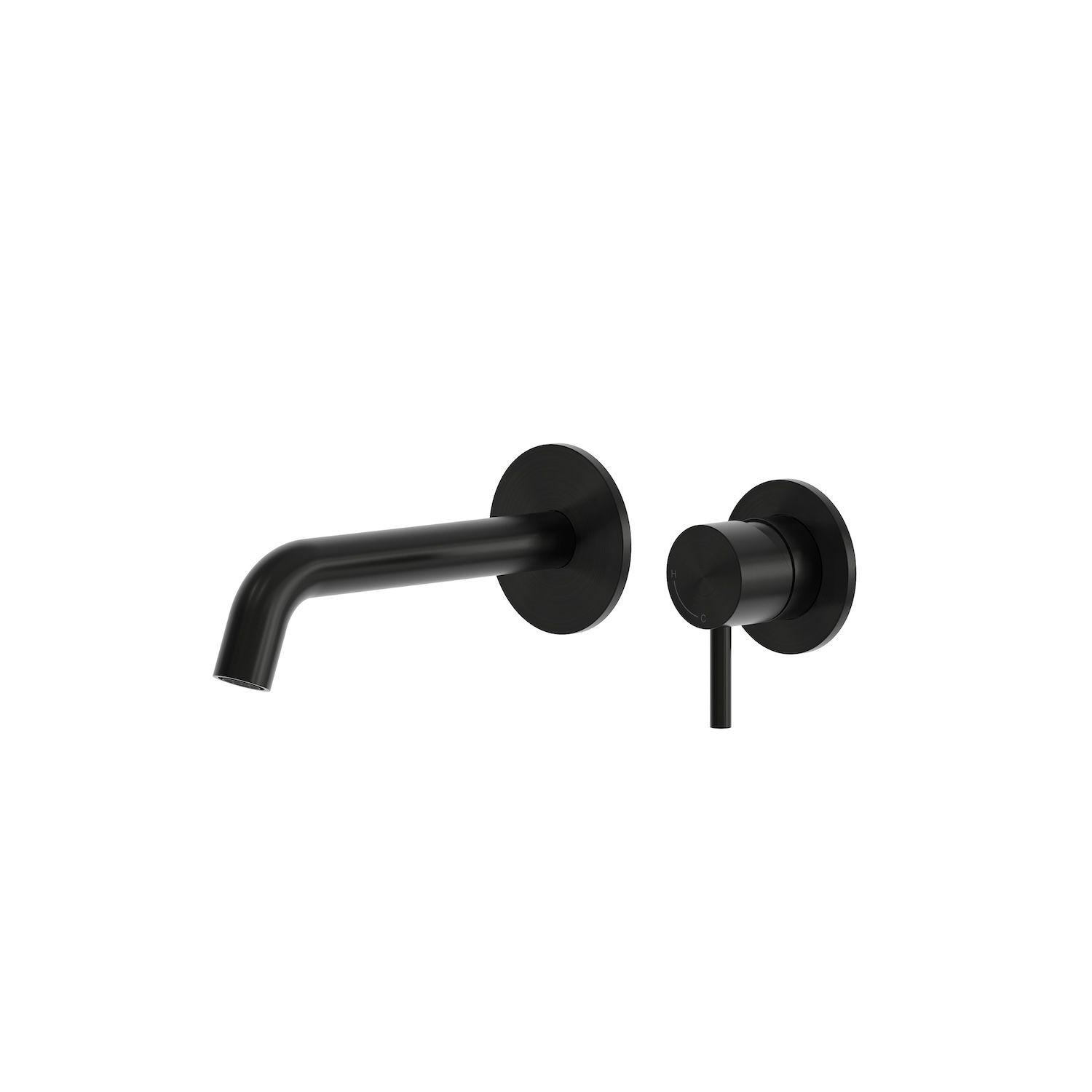 Black 316L Stainless Steel Wall-Mount Mixer Tap e Spout Set Matte Finish - Image 2