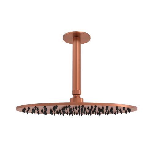 30cm Ceiling Shower Kit in Satin Stainless Steel with Rose Gold Finish